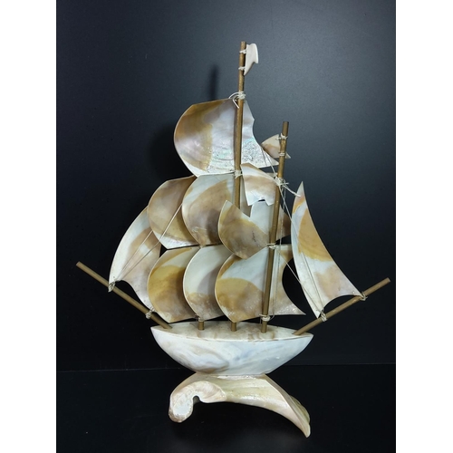 255 - Model boat made from shell