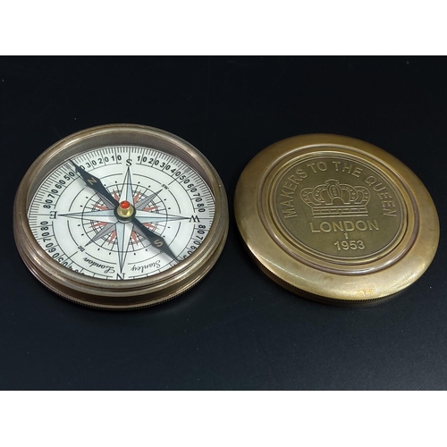 260 - Brass cased compass