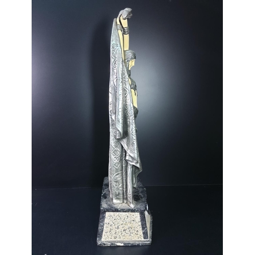 100 - Large Egyptian art nouveau style lady figure, 58cms in height