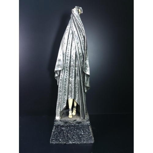 100 - Large Egyptian art nouveau style lady figure, 58cms in height