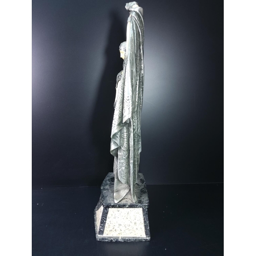 100 - Large Egyptian art nouveau style lady figure, 58cms in height