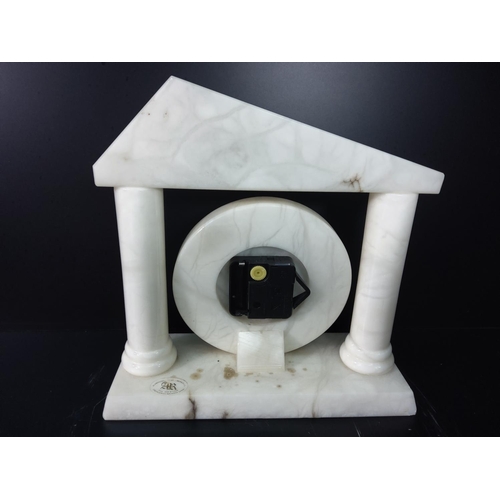 120 - White marble clock