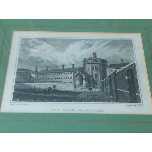 125 - 7 antique framed engravings of Maidstone, 27 x 24cms