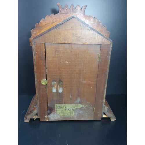 194 - Antique wooden mantel clock