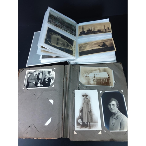 19 - 2 albums of vintage postcards