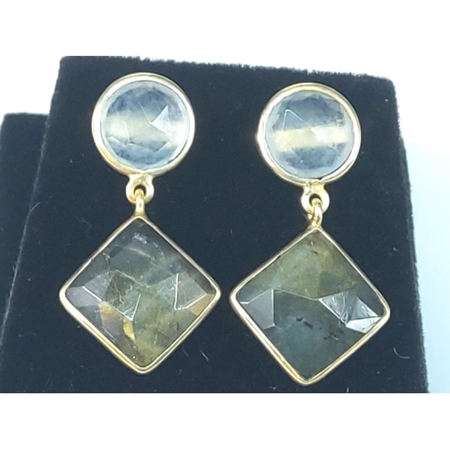 318 - Pair of stone set earrings