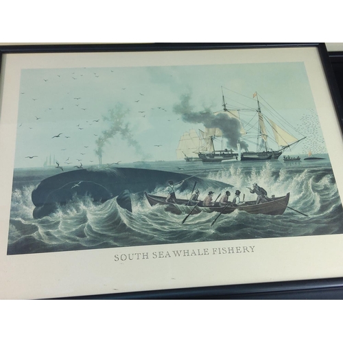 200 - 5 framed Ship prints, 32 x 42cms