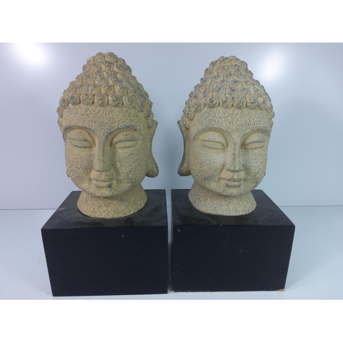 45 - 2 oriental Goddess heads