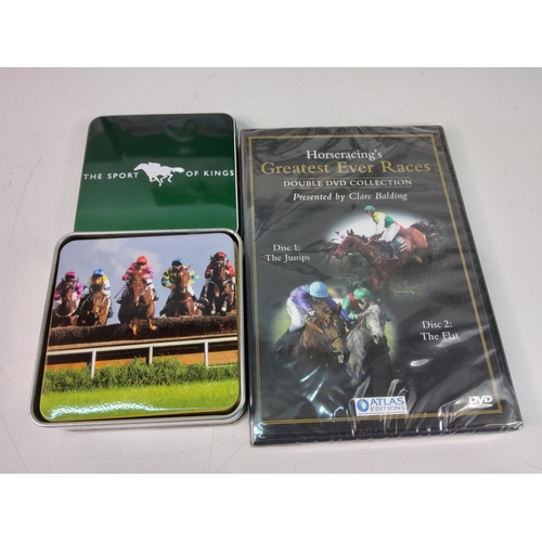 8 - 10 boxed 'The Sport of Kings' horse figures with set of coasters and DVD