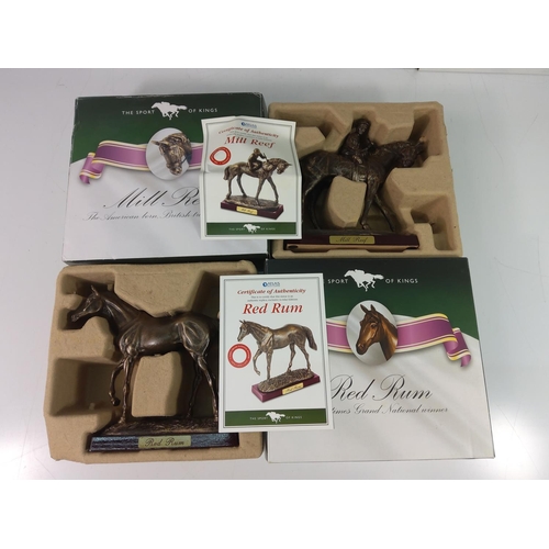 8 - 10 boxed 'The Sport of Kings' horse figures with set of coasters and DVD