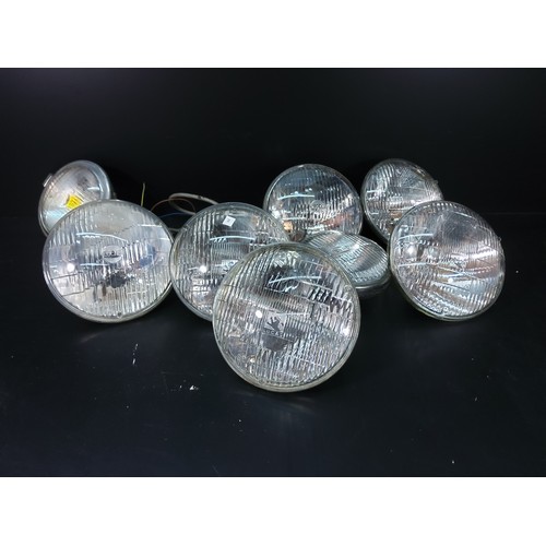 17 - Box of vintage car lights