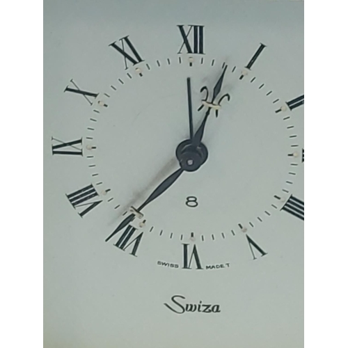 306 - Small 1960's Swiza mechanical carraige clock