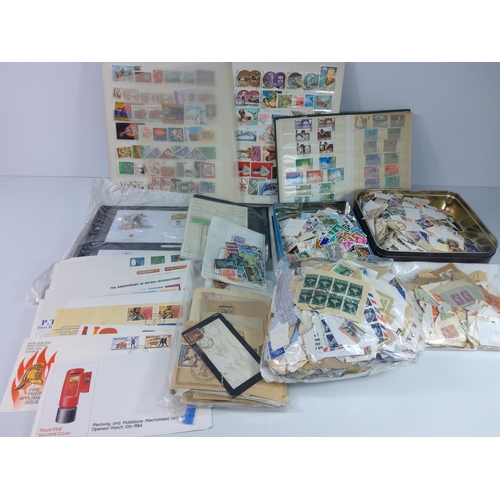 110 - Large box of stamp albums and contents and loose stamps