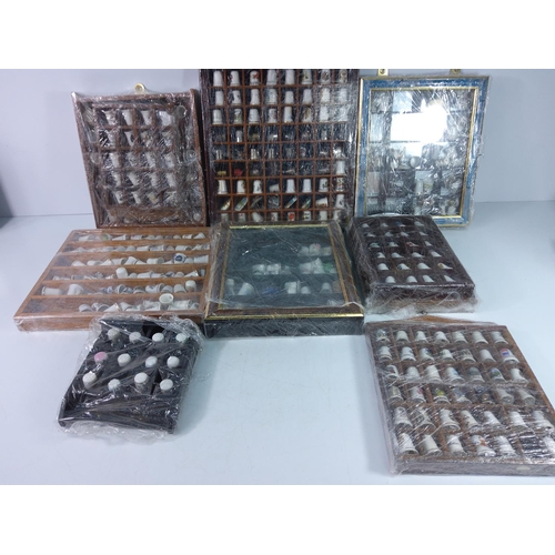 19 - Very large qty of thimble racks and thimbles