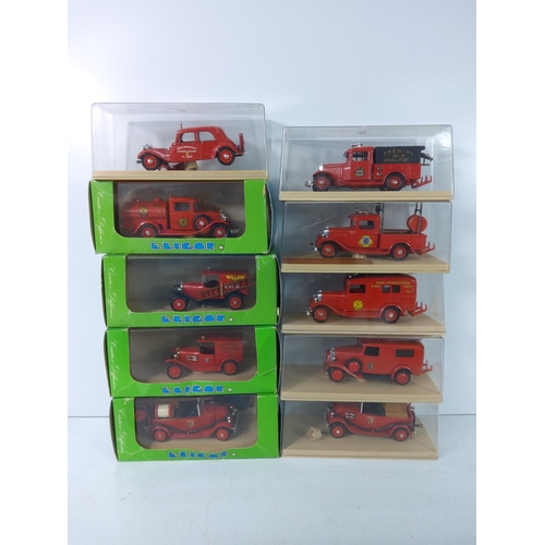 1 - Box of various fire service models