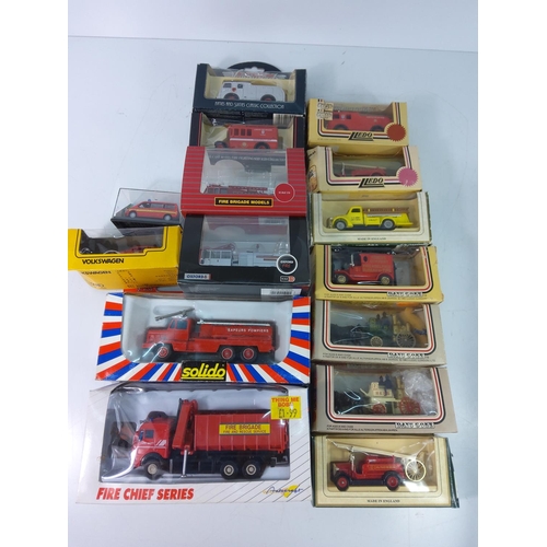 3 - Box of various fire service models