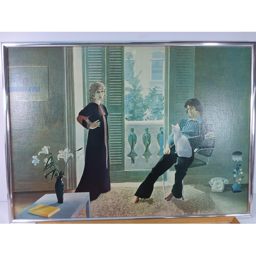 199 - 2 unusual David Hockney pictures, 68 x 49cms