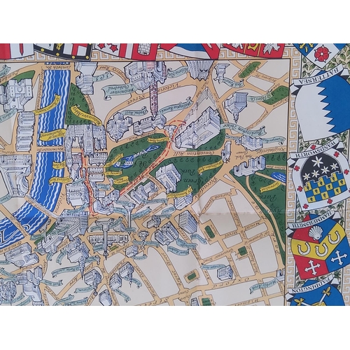 145 - The Royal Wedding 1947 Daily Telegraph picture map of London, showing the route and including the sl... 