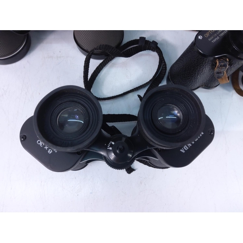 176 - Various cased binoculars