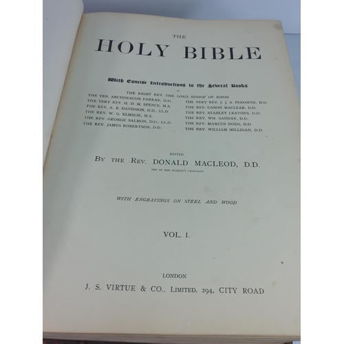 171 - THe New Illustrated Bible.  Three parts in one volume by Rev. Donald Macleod, published in London by... 