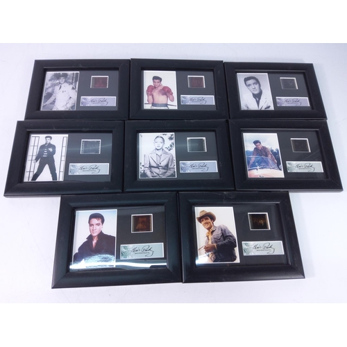 63 - 8 framed Elvis film cells