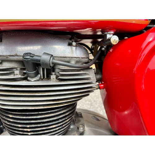 25 - 1963 BSA A65 (first year of A65) in red, 650cc electronic ignition, AAW978A, 59288 miles,  2 keys- M... 