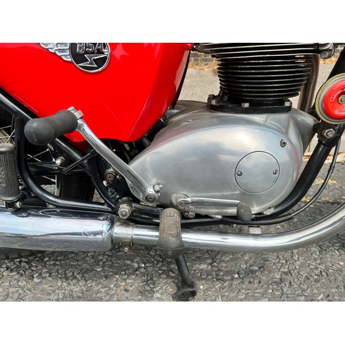 25 - 1963 BSA A65 (first year of A65) in red, 650cc electronic ignition, AAW978A, 59288 miles,  2 keys- M... 