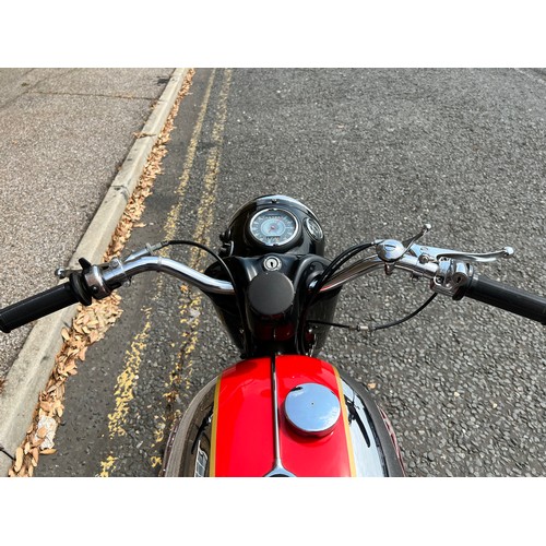 25 - 1963 BSA A65 (first year of A65) in red, 650cc electronic ignition, AAW978A, 59288 miles,  2 keys- M... 