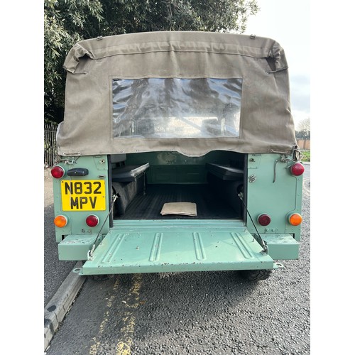 28 - 1995 Land Rover Defender 110  ex Military with canvas roof, with Heritage external colours. Having u... 