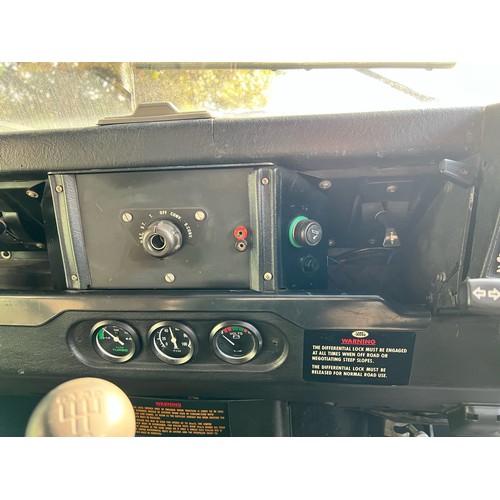 28 - 1995 Land Rover Defender 110  ex Military with canvas roof, with Heritage external colours. Having u... 