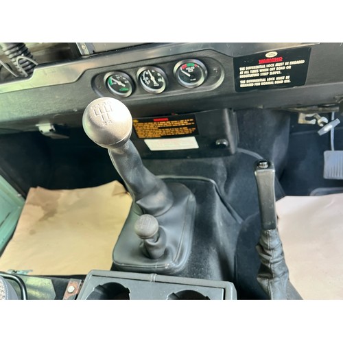 28 - 1995 Land Rover Defender 110  ex Military with canvas roof, with Heritage external colours. Having u... 