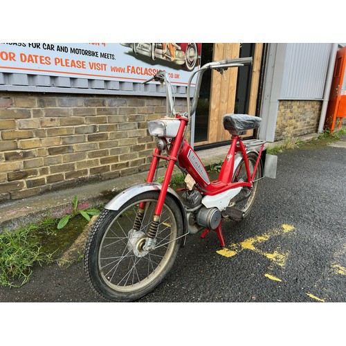 5 - 1975 Monbylette Moby 50cc Pedal Moped, 0KL475P, with original seat cover unremoved and in-tact, tax ... 