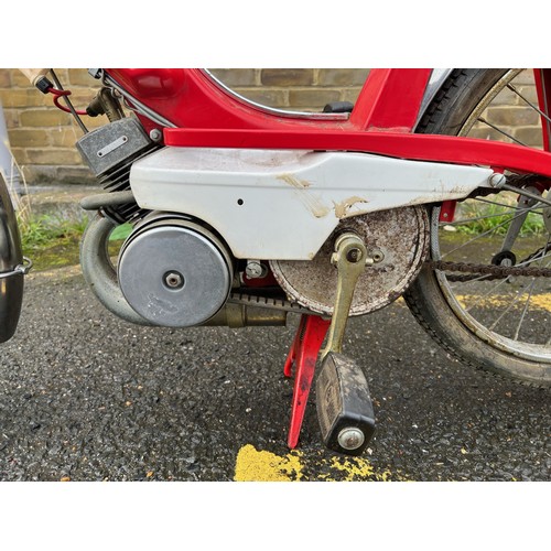 5 - 1975 Monbylette Moby 50cc Pedal Moped, 0KL475P, with original seat cover unremoved and in-tact, tax ... 