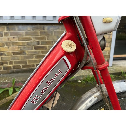 5 - 1975 Monbylette Moby 50cc Pedal Moped, 0KL475P, with original seat cover unremoved and in-tact, tax ... 