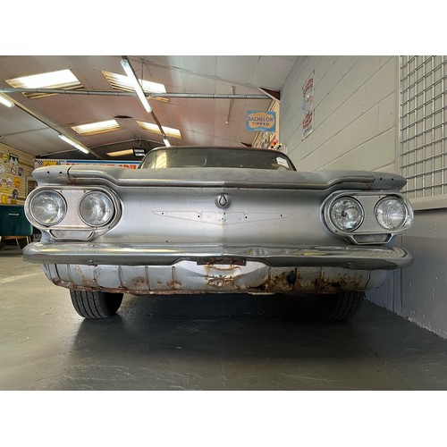 24 - 1960 Chevrolet Corvair 700 Coupe, 2.3L flat 6, Powerglide transmission, rolling chassis project, spa... 