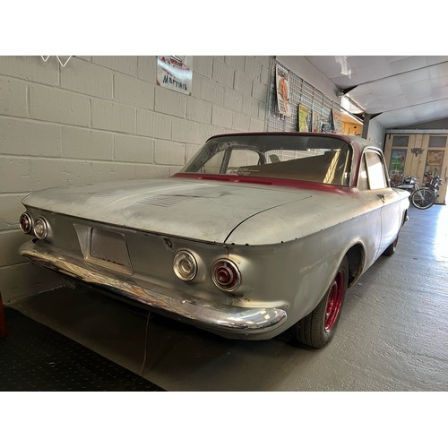 24 - 1960 Chevrolet Corvair 700 Coupe, 2.3L flat 6, Powerglide transmission, rolling chassis project, spa... 