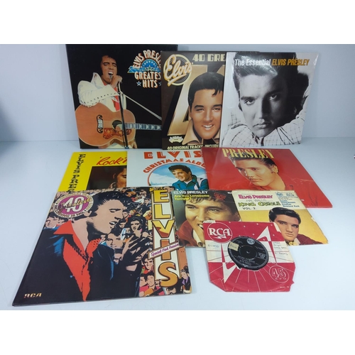 116 - Elvis puzzles, records, magazines and collectables