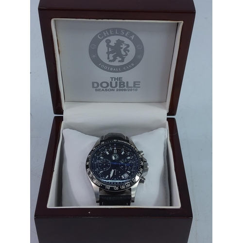 345 - Boxed Chelsea double season championship chronograph watch