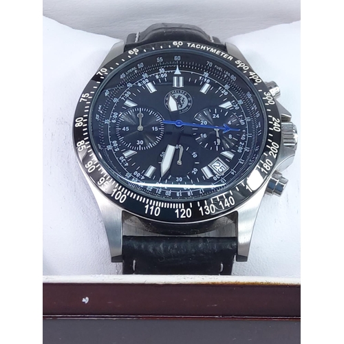 345 - Boxed Chelsea double season championship chronograph watch