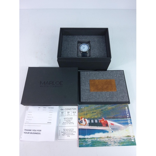 347 - Boxed 'Beyond Expectation Marloe gents wrist watch with papers and original reciept for £299