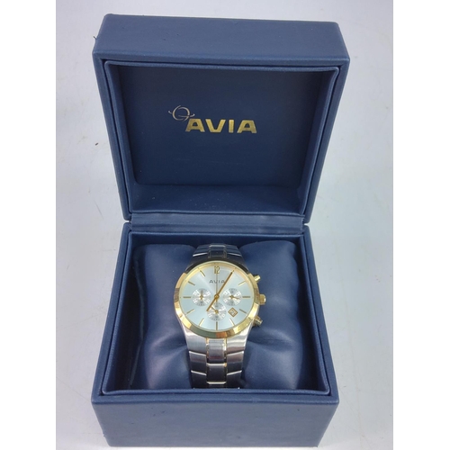 348 - Boxed Avia chronograph watch