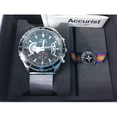 349 - Boxed Acurist chronograph watch