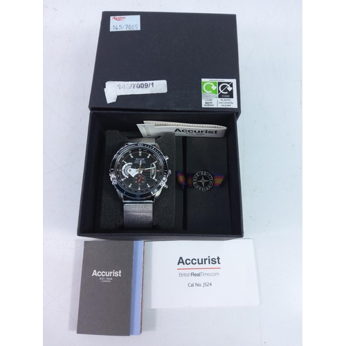 349 - Boxed Acurist chronograph watch