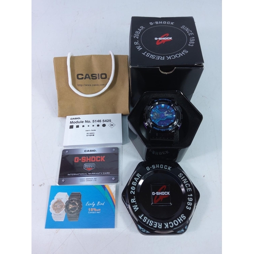 351 - Boxed G-Shock watch, black and purple