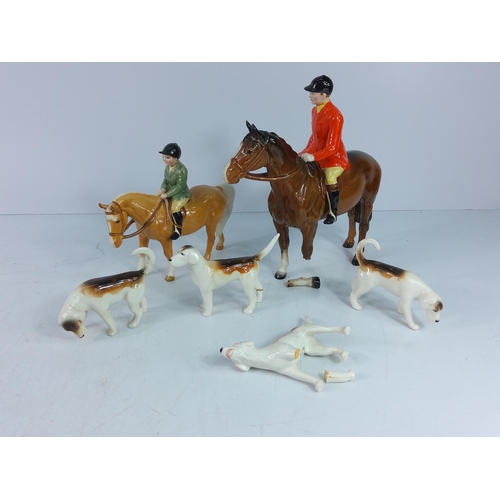 447 - Beswick 6 piece hunt set AF