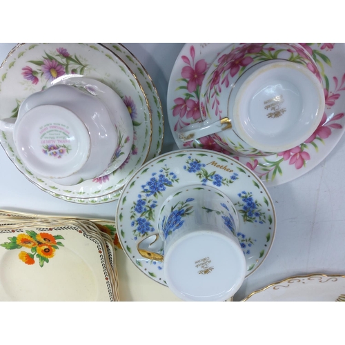 131 - 2 boxes of china, glass, figures and collectables, including Poole Pottery plates, Fruit/trifle bowl... 