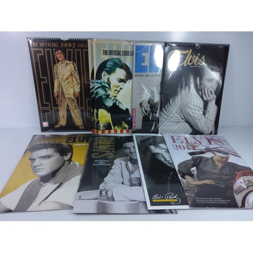 103 - Box of various Elvis calenders