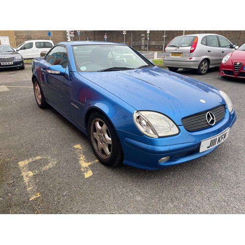 33 - 2001 Blue Mercedes SLK 230, 93,339 miles, 2.3L RWD, needs a small amount of work but runs and drives... 