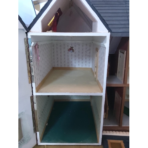 72 - Large artisan handmade one of a kind dolls house with approx 11 rooms including stair cases