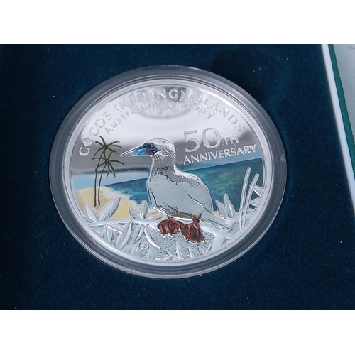 226 - Cased Australian 50th Anniversary proof coin 1 ounce silver